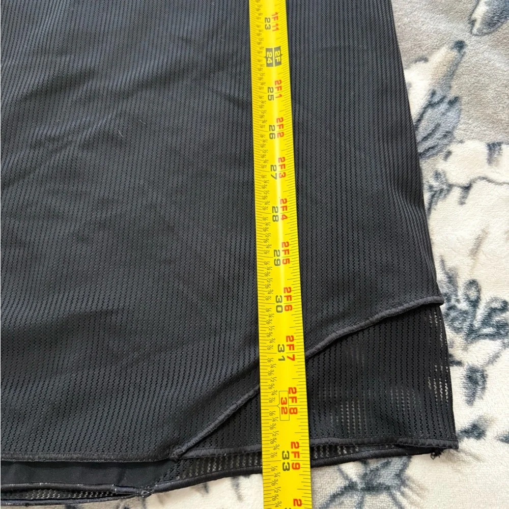 Alo Yoga Striped Mesh Synergy Long Sleeve Dress.